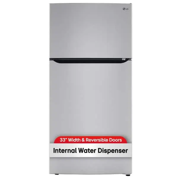 33 in. W 24 cu. ft. Top Freezer Refrigerator w/ LED Lighteing and Multi-Air Flow in Stainless Steel, ENERGY STAR, image 1 of 15