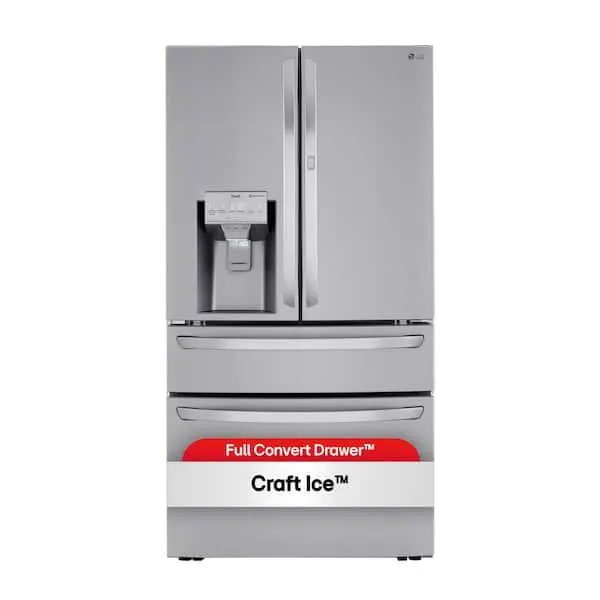 23 cu. ft. Door-In-Door 4-Door French Door Refrigerator, Dual and Craft Ice in PrintProof Stainless Steel, Counter Depth, image 1 of 15