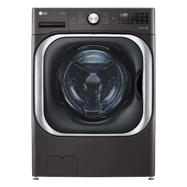5.2 cu. Ft Stackable SMART Front Load Washer in Black Steel with Steam & Turbowash Technology, image 1 of 15
