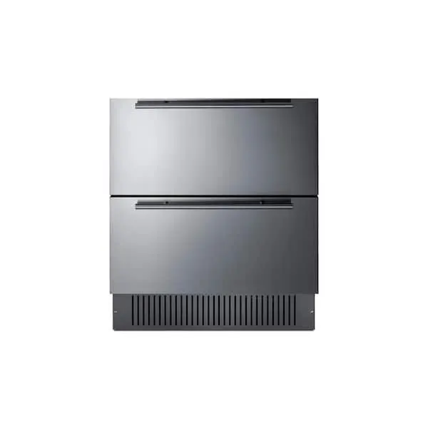 5.42 cu. ft. Under Counter Double Drawer Refrigerator in Stainless Steel, image 1 of 9