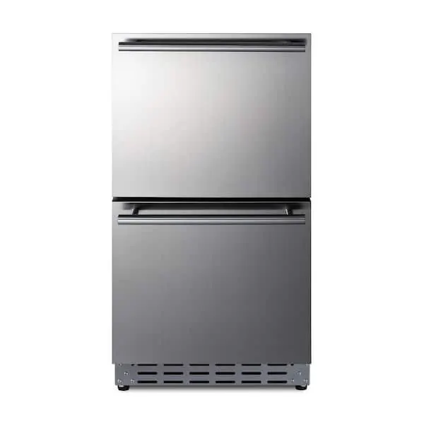 3.4 cu. ft. Double Drawer Standard Refrigerator in Stainless Steel, ADA Compliant, image 1 of 10