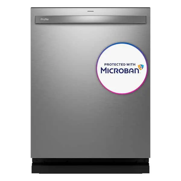 Profile 24 in Smart Built-In Top Control Fingerprint Resistant Stainless Dishwasher w/ Microban Technology, 44 dBA, image 1 of 12