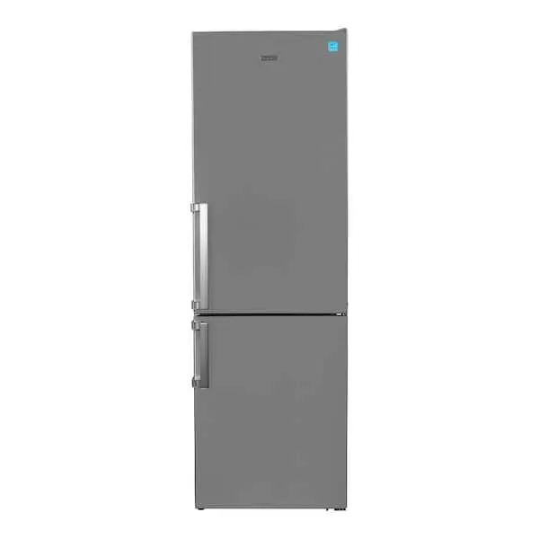 23.4 in. 12 cu. ft. No Frost Bottom Freezer Refrigerator Wine Rack Garage Ready E-Star in Stainless, image 1 of 15