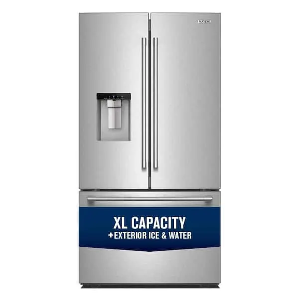 36 in. 29.58 cu. ft. Freestanding French Door Refrigerator in Fingerprint-Resistant Stainless Finish with XL Capacity, image 1 of 14