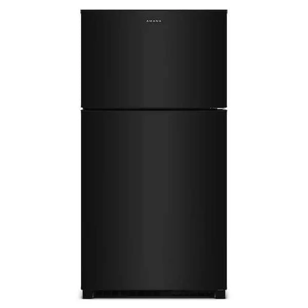 32.5 in 21 cu. ft. Wide Top-Freezer Refrigerator Black With Dual Crisper Drawers, image 1 of 5