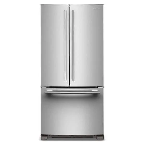 33 in. 22 cu. ft. Standard Depth French Door Refrigerator in PrintShield Stainless with Internal Water Dispenser, image 1 of 12