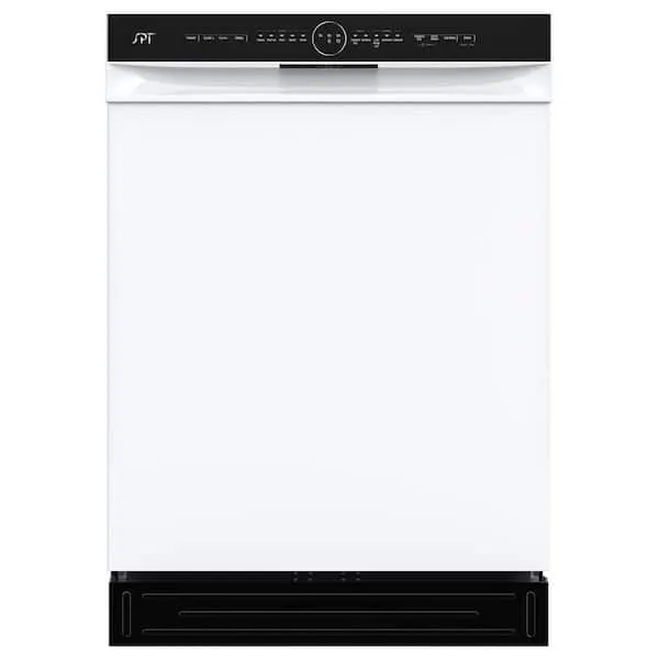24 in. Front Control Built-In Tall Tub Dishwasher in White with 5 Cycles, 54 dBA, Smart Wash, and 3rd Rack, image 1 of 10