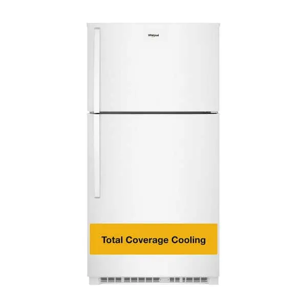 33 in. 21.3 cu. ft. Freestanding Wide Top Freezer Refrigerator in White with Total Coverage Cooling, image 1 of 12