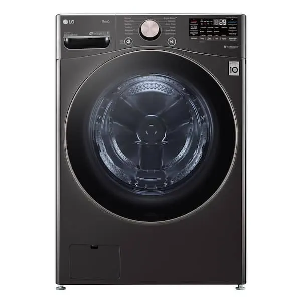 4.5 Cu. Ft. Stackable SMART Front Load Washer in Black Steel with Steam and TurboWash360 Technology, image 1 of 14