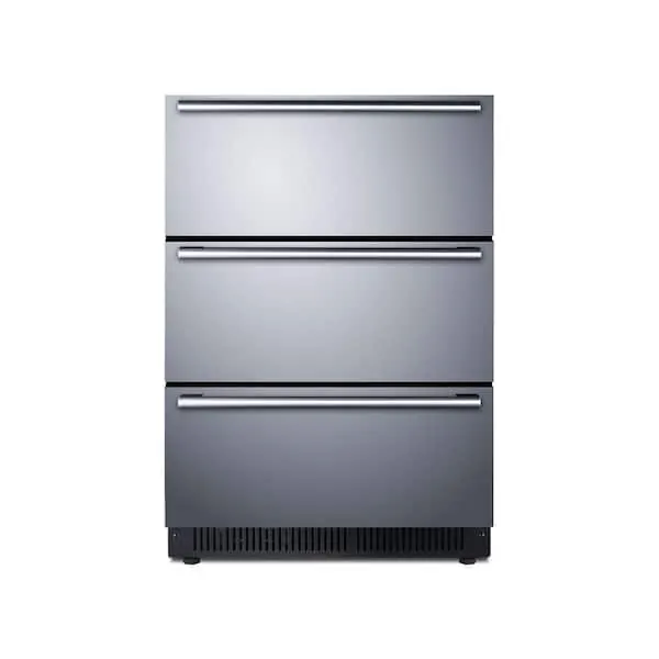 4.9 cu. ft. Built-In Triple Drawer Refrigerator in Stainless Steel, image 1 of 10