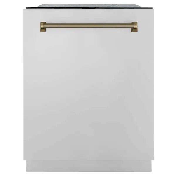 Autograph 24 in. Monument 3rd Rack Top Touch Control Dishwasher in Stainless Steel with Bronze Helix Handle, 45dBa, image 1 of 14