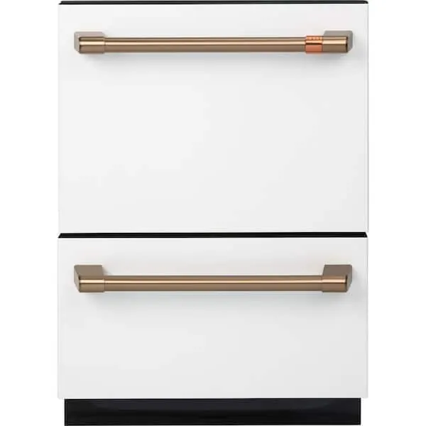 24 in. Matte White Double Drawer Dishwasher, image 1 of 12