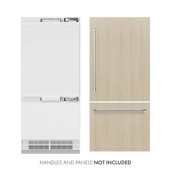 36 in. 19.8 cu. ft. Panel Ready Built-In Custom Bottom Freezer Refrigerator with Water Dispenser and Ice Maker, image 1 of 13