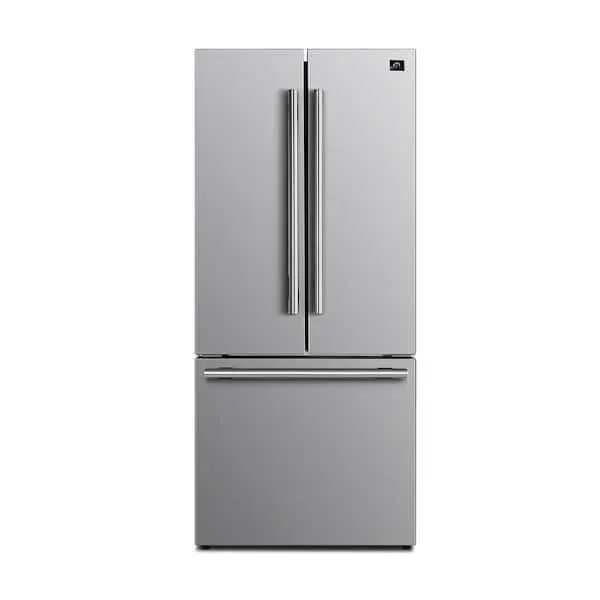 30 in 17.5 cu. ft. French Door No Frost Refrigerator with Ice Maker in Stainless Steel, image 1 of 12
