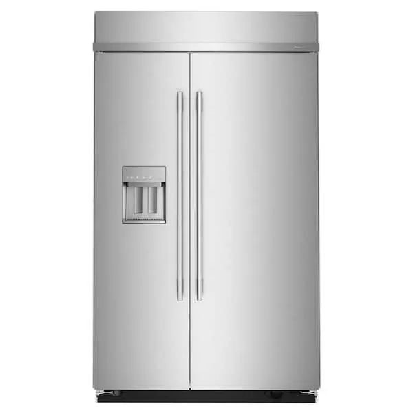 48 in. 29.4 cu.ft. Built-In Side-by-Side Refrigerator in Stainless Steel with PrintShield Finish with Exterior Dispenser, image 1 of 8
