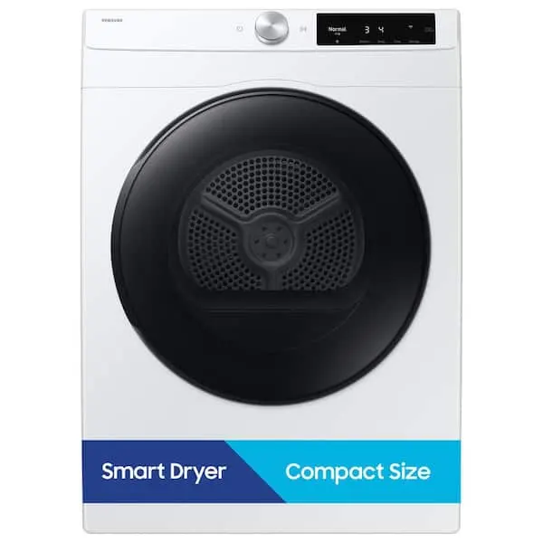 4.0 cu. ft. 24 in. Compact vented Electric Dryer in White with Sensor Dry & AI Smart Dial, image 1 of 15