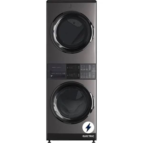 4.5 cu. ft. Stacked Washer and 8.0 cu. ft. Electric Dryer Laundry Tower in Titanium, SmartBoost Premixing, Energy Star, image 1 of 15