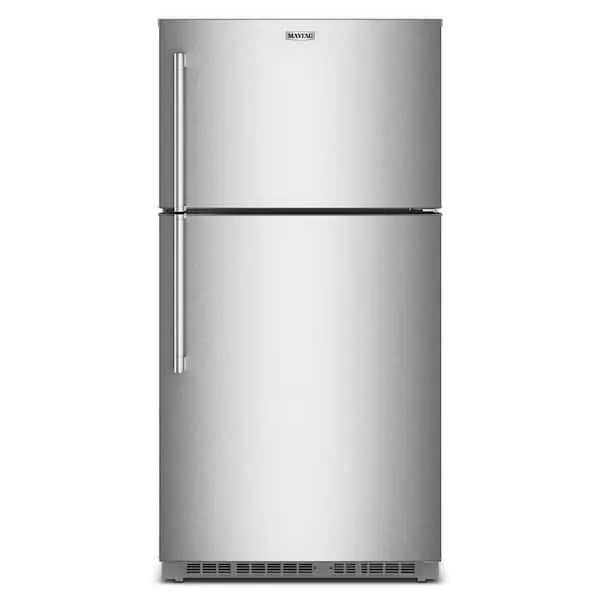 33 in. 21 cu. ft. Freestanding Wide Top Freezer Refrigerator in Fingerprint-Resistant Stainless Finish with Garage Mode, image 1 of 6