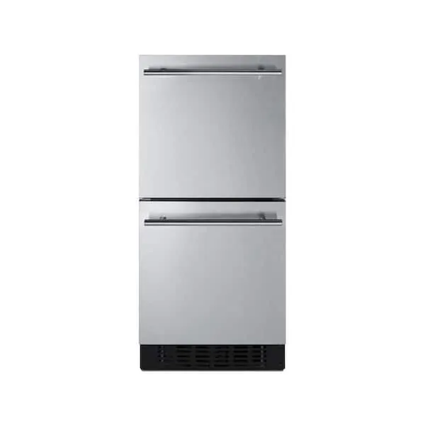 1.72 cu. ft. Under Counter Double Drawer Refrigerator in Stainless Steel, ADA Compliant, image 1 of 9