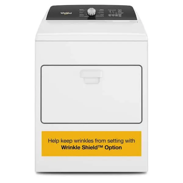 7 cu. ft. Vented Top Load Matching Electric Dryer in White with Moisture Sensing, image 1 of 14