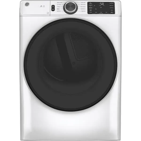 7.8 cu. ft. Smart Front Load Electric Dryer in White with Sanitize Cycle, ENERGY STAR, image 1 of 13