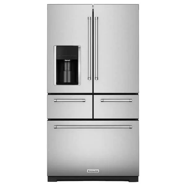 25.8 cu. ft. French Door Refrigerator in Stainless Steel with Platinum Interior, image 1 of 15