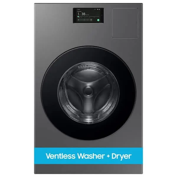 Bespoke 5.3 cu. ft. Ultra Capacity Ventless Heat Pump All-In-One Washer Dryer Combo with Super Speed in Dark Steel, image 1 of 15