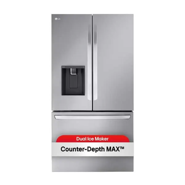 36 in. 26 cu. ft. Smart Counter-Depth MAX French Door Refrigerator with Dual Ice Makers in PrintProof Stainless Steel, image 1 of 15