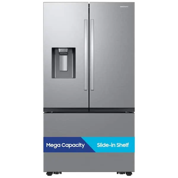 36 in. 31 cu. ft. 3-Door Standard Depth French Door Refrigerator in Stainless Steel w/External Water and Ice Dispenser, image 1 of 15