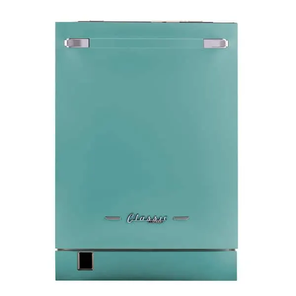 24" Classic Retro Panel Ready Dishwasher in Ocean Mist Turquoise, image 1 of 8