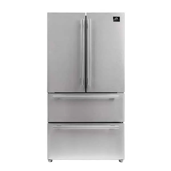 Moena 36 in. 19.2 cu. ft. French Door Refrigerator with Ice Maker in Stainless Steel, image 1 of 15