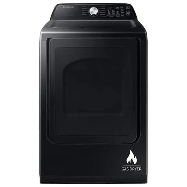 7.4 cu. ft. Vented Front Load Smart Gas Dryer in Brushed Black with Sensor Dry, image 1 of 9