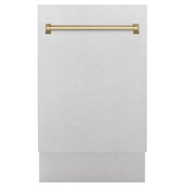 Autograph Edition 18 in. Tallac Top Control Dishwasher with Satin Stainless Steel Panel and Champagne Bronze Handle, image 1 of 11