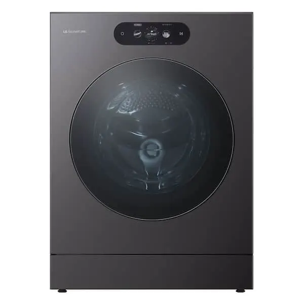 SIGNATURE 5.8 cu. ft. Mega Capacity Stackable Smart Front Load Washer in Brushed Black Steel with ezDispense, image 1 of 13