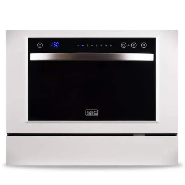 21.5" W, 6-Place Setting, Countertop Dishwasher, White, image 1 of 11