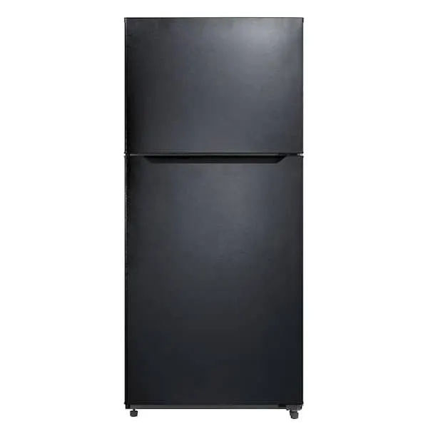30 in. 18.1 cu. ft. Top Freezer Refrigerator, Energy Star, Frost Free Design, Adjustable Shelves, Reversible Door, Black, image 1 of 4