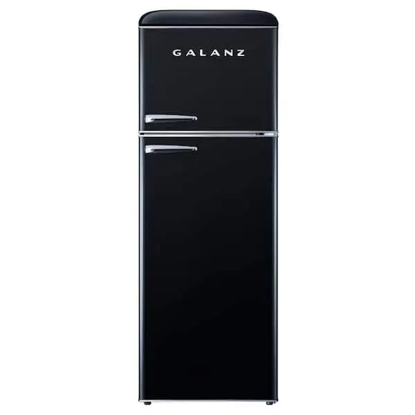 24 in. 12 cu. ft. Retro Top Freezer Refrigerator, Vinyl Black, Frost Free, Energy Star, image 1 of 8