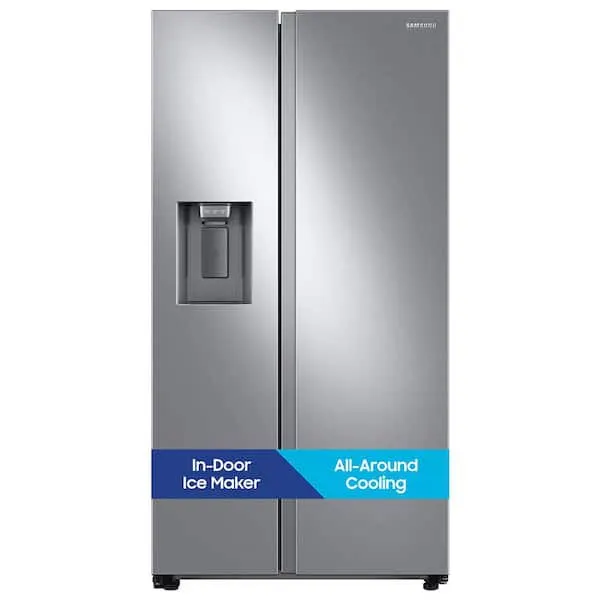 36 in. 27.4 cu. ft. Standard Depth Side by Side Refrigerator in Fingerprint-Resistant Stainless Steel, image 1 of 15