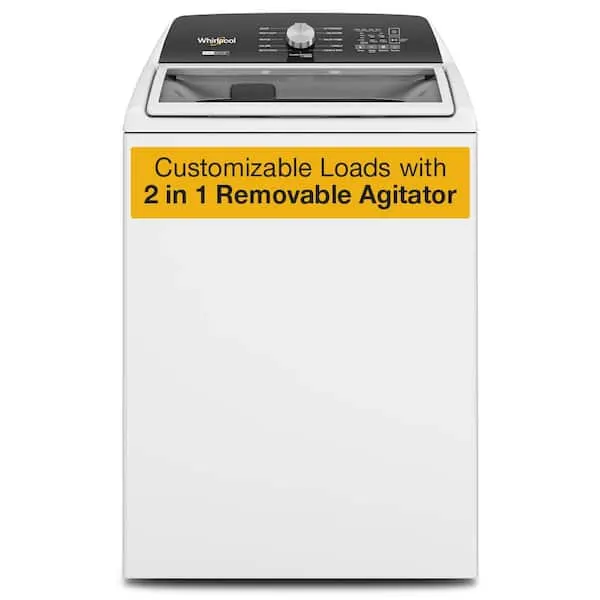 4.7 - 4.8 cu. ft. Top Load Washer in White with 2-in-1 Removable Agitator and Deep Water Wash option, image 1 of 9