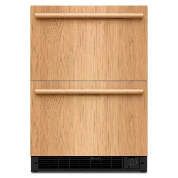 24 in. 4.2 cu. ft. Under Counter Double Drawer Refrigerator in Panel Ready, image 1 of 6