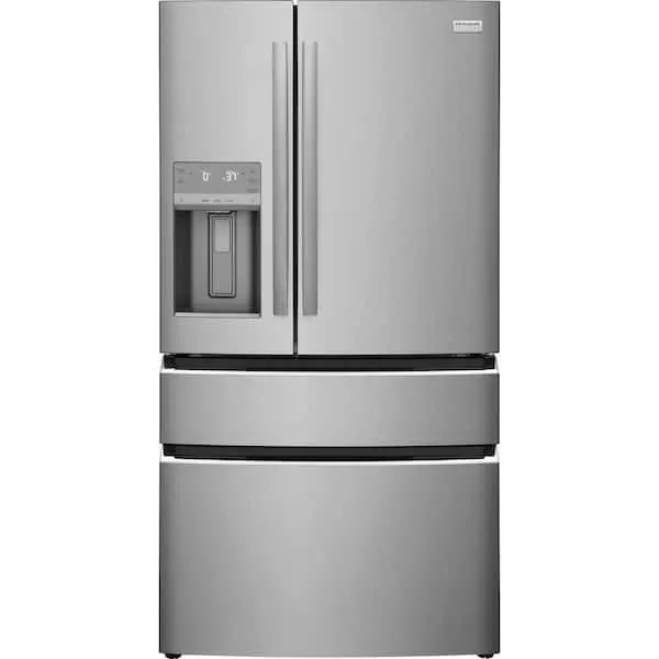 Gallery 36 in. 26.3 cu. ft. 4-Door French Door Standard Depth Refrigerator in Smudge-Proof Stainless Steel, image 1 of 14
