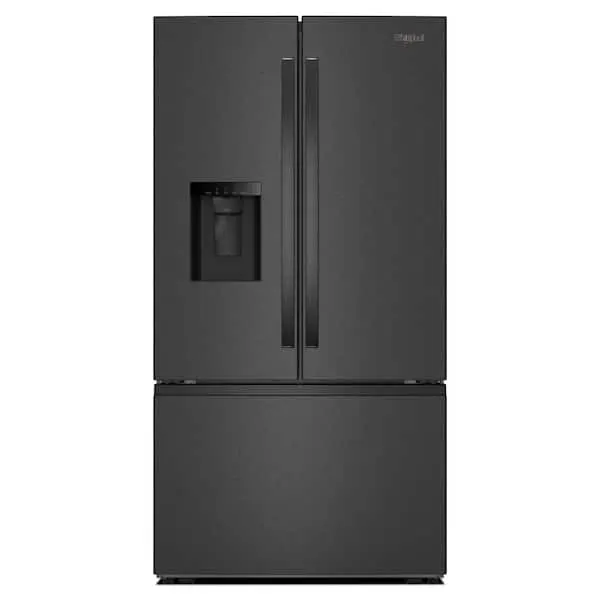 36 in. 30 cu. ft. Standard Depth French Door Refrigerator in Print Resist Black-Stainless with Dual Ice Makers, image 1 of 12