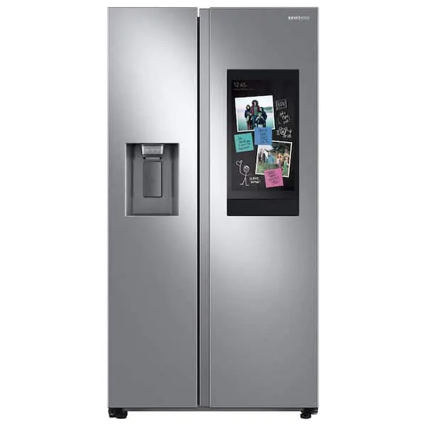 36 in. 21.5 cu. ft. Counter Depth Smart Side by Side Refrigerator in Stainless Steel with Family Hub, image 1 of 16