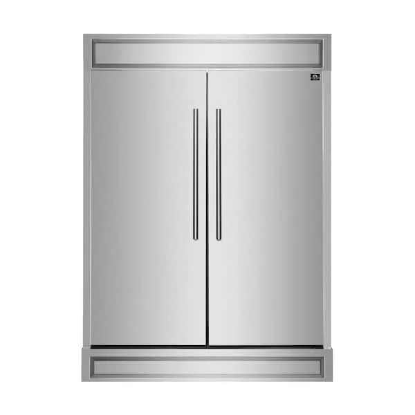 Maderno 2-Piece 56 in. Convertible French Door Refrigerator/Freezer in Stainless Steel, 27.2 cu. ft., Decorative Grill, image 1 of 15