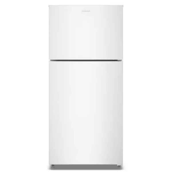 30 in. 19 cu. ft. Freestanding Top Freezer Refrigerator in White with Dual Crisper Drawers, image 1 of 6
