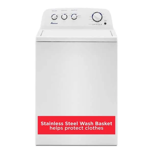 3.8 cu. ft. Large Capacity Top Load Washer in White with High-Efficiency Agitator, image 1 of 15
