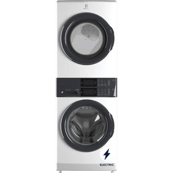 4.4 cu. ft. Stacked Washer and 8.0 cu. ft. Electric Dryer Laundry Tower in White with LuxCare Wash, Energy Star, image 1 of 15