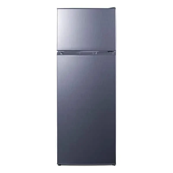 22 in. W 7.4 cu. ft. Top Freezer Refrigerator in Stainless Steel Look, image 1 of 7