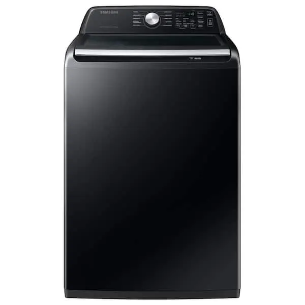 4.7 cu. ft. High-Efficiency Large Capacity Smart Top Load Washer in Brushed Black with Impeller and Active WaterJet, image 1 of 12