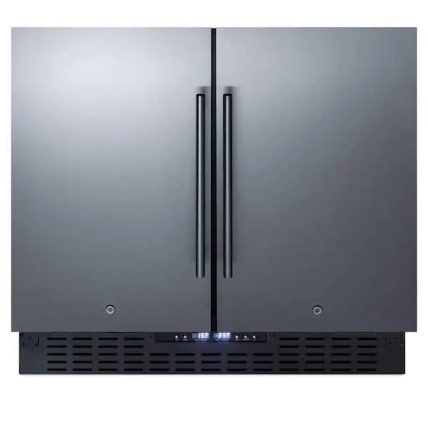 36 in. 5.8 cu. ft. Built-In Side by Side Refrigerator with Freezer in Stainless Steel, Counter Depth, image 1 of 7